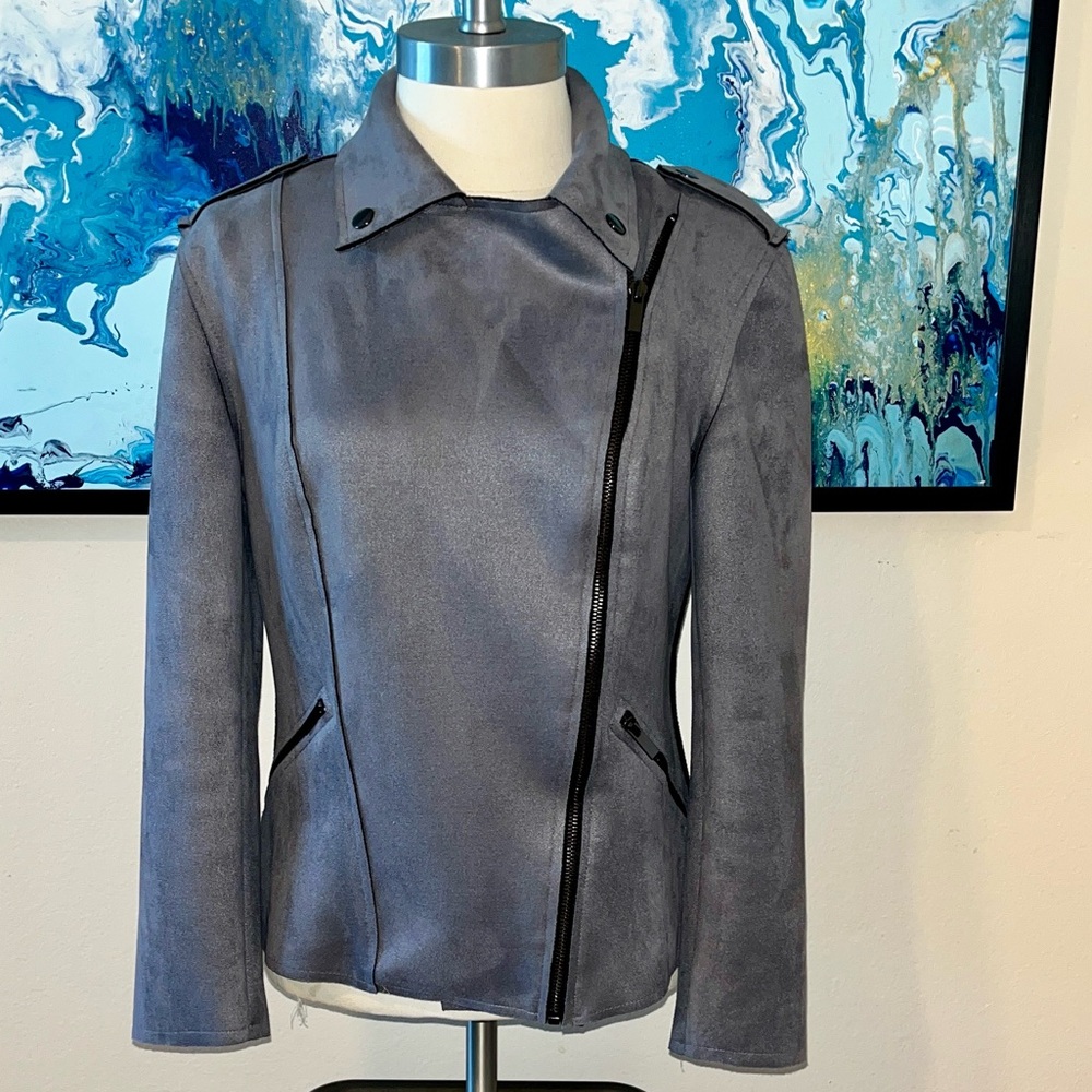KUT From the Cloth Sueded Moto Jacket